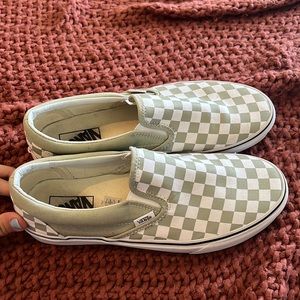 Vans slip on desert sage